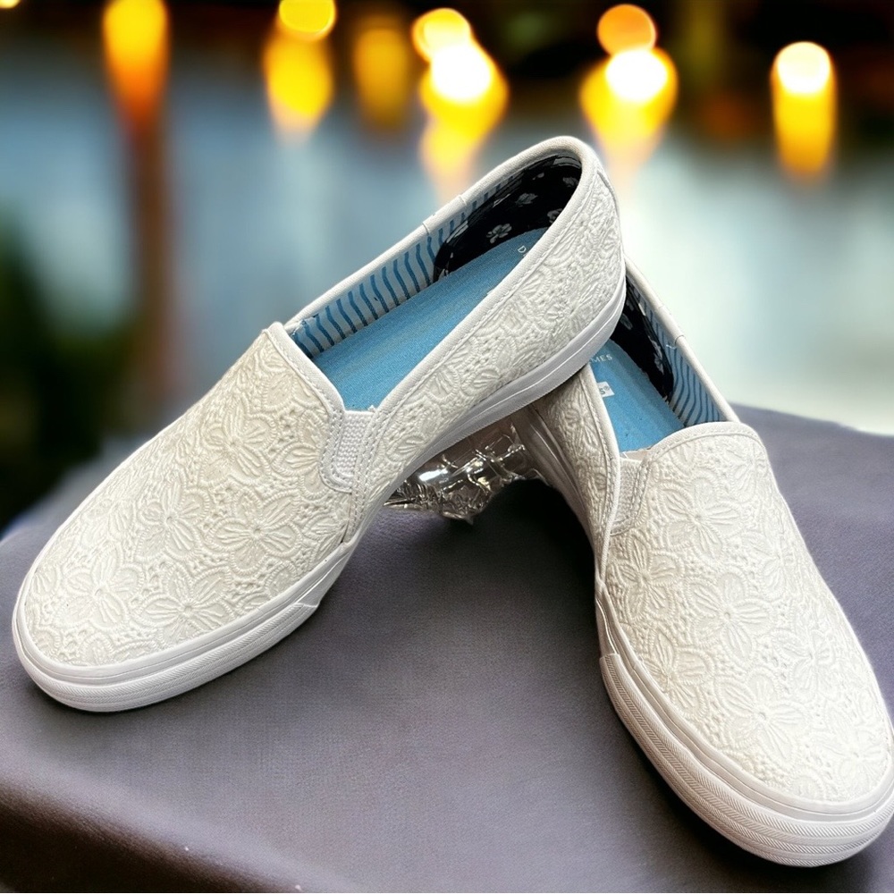 New Overstock:Draper James& Keds Canvas Slip On Shoes w/ Rubber Sole - Size 8.5